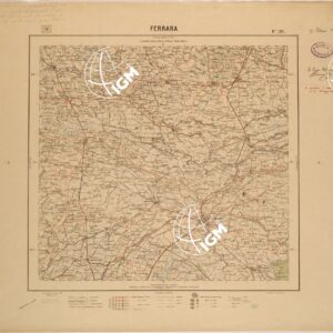 CARTA DEL REGNO D'ITALIA AL 200.000 - FOGLIO 20 - FERRARA