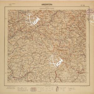 CARTA DEL REGNO D'ITALIA AL 200.000 - FOGLIO 22 - ARGENTERA