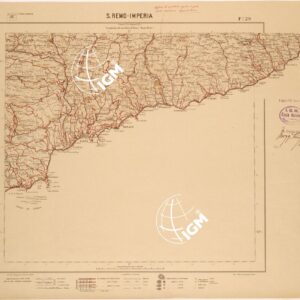 CARTA DEL REGNO D'ITALIA AL 200.000 - FOGLIO 29 - S. REMO - IMPERIA