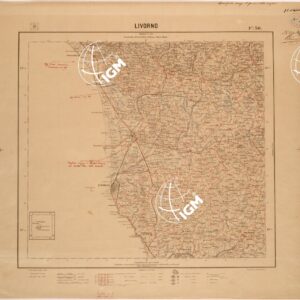 CARTA DEL REGNO D'ITALIA AL 200.000 - FOGLIO 30 - LIVORNO