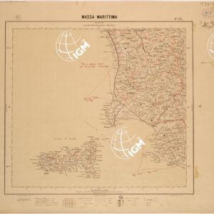 CARTA DEL REGNO D'ITALIA AL 200.000 - FOGLIO 35 - MASSA MARITTIMA