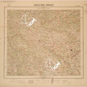 CARTA DEL REGNO D'ITALIA AL 200.000 - FOGLIO 44 - AQUILA DEGLI ABRUZZI