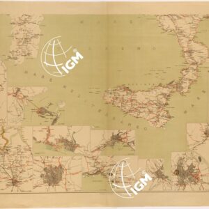 CARTA DELLE FERROVIE E TRANVIE DEL REGNO D'ITALIA - TAVOLA SUD