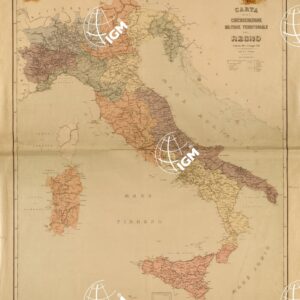 CARTA DELLA CIRCOSCRIZIONE MILITARE TERRITORIALE DEL REGNO