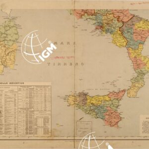 CARTA DELLA CIRCOSCRIZIONE MILITARE TERRITORIALE DEL REGNO - FOGLIO SUD