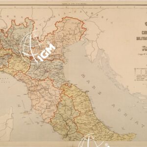 CARTA DELLA CIRCOSCRIZIONE MILITARE TERRITORIALE DEL REGNO - FOGLIO NORD