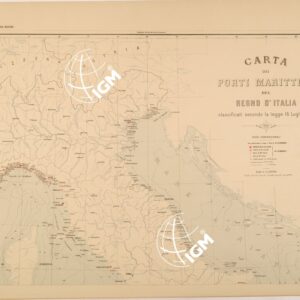ALBUM DEI PORTI MARITTIMI DEL REGNO D'ITALIA - TAVOLA 01 PARTE NORD - QUADRO GENERALE