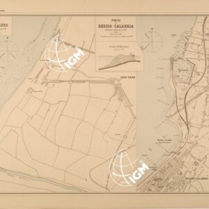 ALBUM DEI PORTI MARITTIMI DEL REGNO D'ITALIA - TAVOLA 18 - PORTI DI GIOIA TAURO - REGGIO CALABRIA