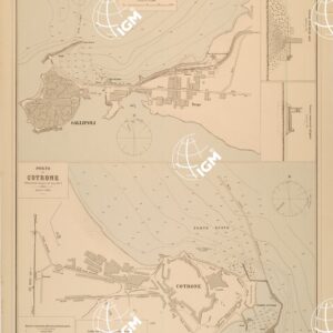 ALBUM DEI PORTI MARITTIMI DEL REGNO D'ITALIA - TAVOLA 19 - PORTI DI GALLIPOLI - COTRONE