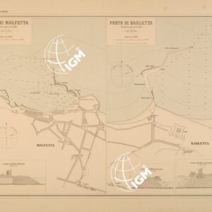 ALBUM DEI PORTI MARITTIMI DEL REGNO D'ITALIA - TAVOLA 23 - PORTI DI MOLFETTA - BARLETTA