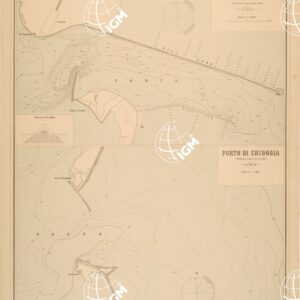 ALBUM DEI PORTI MARITTIMI DEL REGNO D'ITALIA - TAVOLA 28 - PORTI DI MALAMOCCO - CHIOGGIA