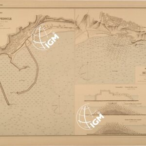 ALBUM DEI PORTI MARITTIMI DEL REGNO D'ITALIA - TAVOLA 36 - PORTI DI PORTEMPEDOCLE - SCIACCA