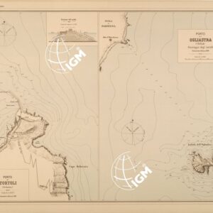 ALBUM DEI PORTI MARITTIMI DEL REGNO D'ITALIA - TAVOLA 44 - PORTI DI TORTOLI - OGLIASTRA