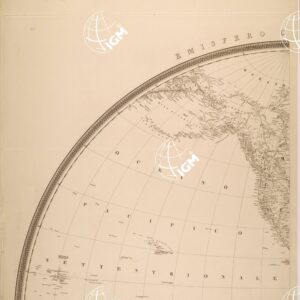 MAPPAMONDO DELL'ING. RAFFAELE MANCINI - EMISFERO OCCIDENTALE - TAVOLA NORD OVEST