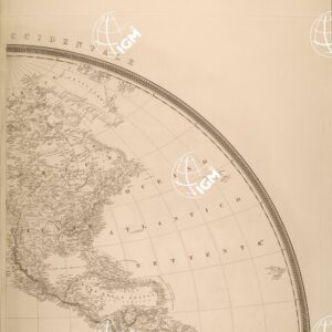 MAPPAMONDO DELL'ING. RAFFAELE MANCINI - EMISFERO OCCIDENTALE - TAVOLA NORD EST