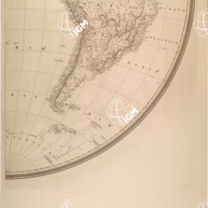 MAPPAMONDO DELL'ING. RAFFAELE MANCINI - EMISFERO OCCIDENTALE - TAVOLA SUD EST