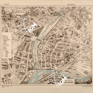 TOWN PLAN OF BOLZANO - ( PIANTA A VOLO D' UCCELLO )