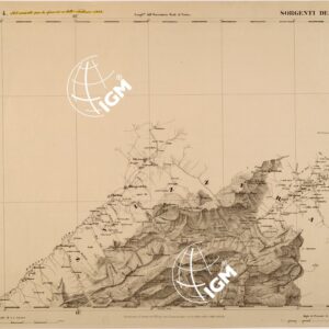 CARTA TOPOGRAFICA DEGLI STATI IN TERRAFERMA DI S. M. IL RE DI SARDEGNA FOGLIO 4 SORGENTI DELLA TOCE
