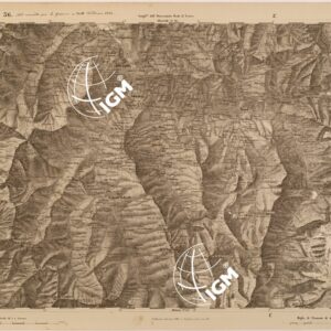 CARTA TOPOGRAFICA DEGLI STATI IN TERRAFERMA DI S. M. IL RE DI SARDEGNA FOGLIO 36 MOUTHIERS