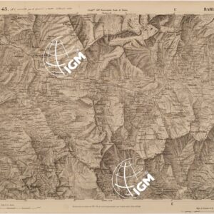CARTA TOPOGRAFICA DEGLI STATI IN TERRAFERMA DI S. M. IL RE DI SARDEGNA FOGLIO 43 BARDONECCHIA