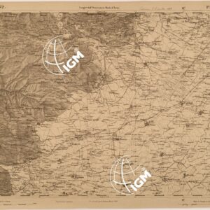 CARTA TOPOGRAFICA DEGLI STATI IN TERRAFERMA DI S. M. IL RE DI SARDEGNA FOGLIO 52 PINEROLO