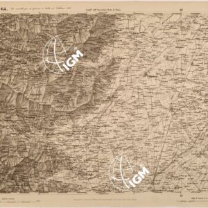 CARTA TOPOGRAFICA DEGLI STATI IN TERRAFERMA DI S. M. IL RE DI SARDEGNA FOGLIO 65 CENTALLO