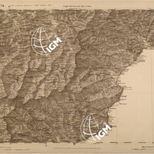 CARTA TOPOGRAFICA DEGLI STATI IN TERRAFERMA DI S. M. IL RE DI SARDEGNA FOGLIO 74 SAVONA