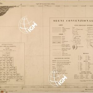 CARTA TOPOGRAFICA DEGLI STATI IN TERRAFERMA DI S. M. IL RE DI SARDEGNA FOGLIO 75 VARAZZE  E (QUADRO D'UNIONE)