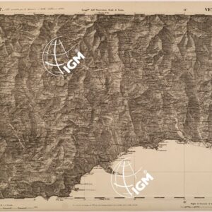 CARTA TOPOGRAFICA DEGLI STATI IN TERRAFERMA DI S. M. IL RE DI SARDEGNA FOGLIO 87 VENTIMIGLIA