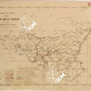 CARTA DELLA SICILIA - QUADRO D'UNIONE.