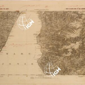 CARTA DELLA SICILIA - REGGIO CALABRIA FOGLIO 137.