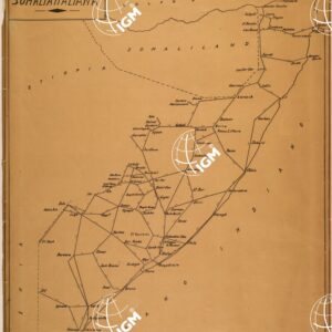 CARTA ITINERARIA DELLA RETE STRADALE DELLA SOMALIA ITALIANA