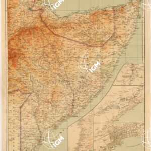 SOMALIA CARTA DIMOSTRATIVA FISICO POLITICA