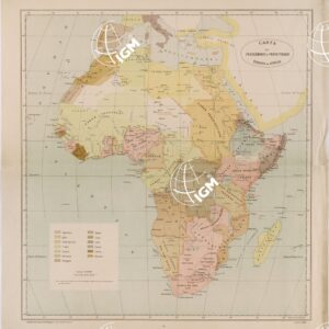 CARTA DEI POSSEDIMENTI E PROTETTORATI EUROPEI IN AFRICA.