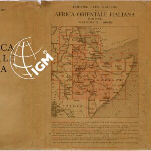 CARTA DELL'AFRICA ORIENTALE ITALIANA QUADRO D'UNIONE