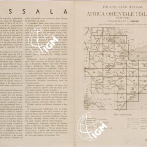 CARTA DELL'AFRICA ORIENTALE ITALIANA FOGLIO 3 CASSALA (RETRO)