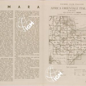 CARTA DELL'AFRICA ORIENTALE ITALIANA FOGLIO 4 ASMARA (RETRO)