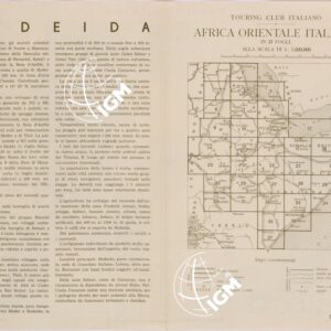 CARTA DELL'AFRICA ORIENTALE ITALIANA FOGLIO 5 HODEIDA (RETRO)