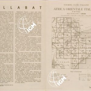 CARTA DELL'AFRICA ORIENTALE ITALIANA FOGLIO 6 GALLABAT (RETRO)