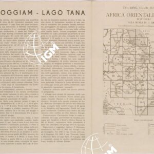CARTA DELL'AFRICA ORIENTALE ITALIANA FOGLIO 9 GOGGIAM LAGO TANA (RETRO)