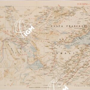 CARTA DELL'AFRICA ORIENTALE ITALIANA FOGLIO 11 GIBUTI