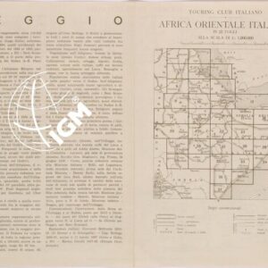 CARTA DELL'AFRICA ORIENTALE ITALIANA FOGLIO 14 NEGGIO (RETRO)