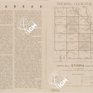 CARTA DELL'AFRICA ORIENTALE ITALIANA FOGLIO 16 HARRAR (RETRO)