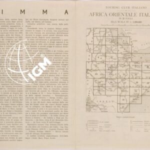 CARTA DELL'AFRICA ORIENTALE ITALIANA FOGLIO 20 GIMMA (RETRO)