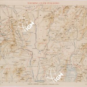 CARTA DELL'AFRICA ORIENTALE ITALIANA FOGLIO 25 LAGO STEFANIA