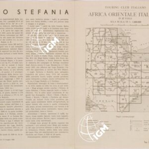 CARTA DELL'AFRICA ORIENTALE ITALIANA FOGLIO 25 LAGO STEFANIA (RETRO)