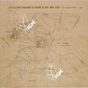 SCHIZZO A CURVE DIMOSTRATIVE DEI DINTORNIDEL FORTE ENDA JESUS