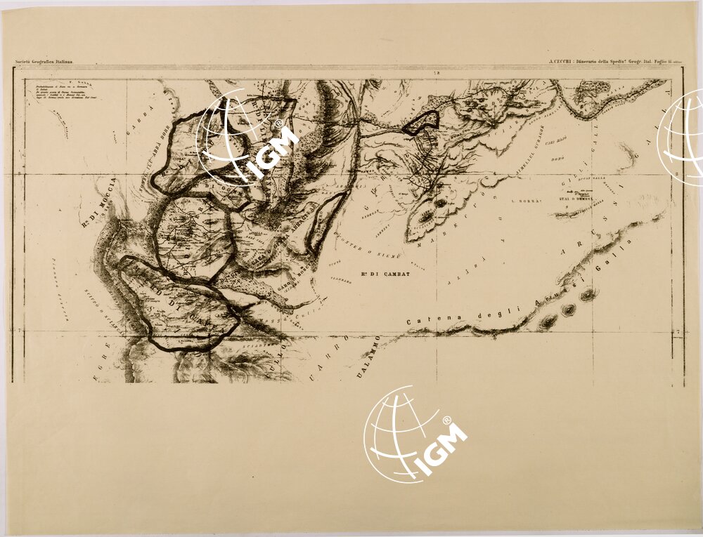 ITINERARI DELLA SPEDIZIONE GEOGRAFICA ITALIANA - FOGLIO 4 III.