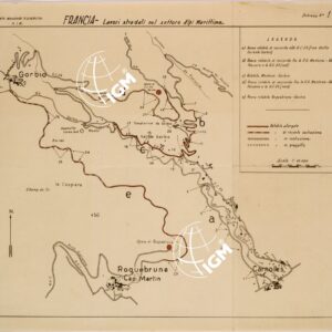 LAVORI STRADALI NEL SETTORE ALPI MARITTIME (FRANCIA) SCHIZZO N 1