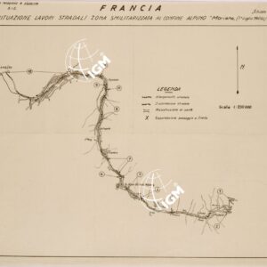 LAVORI STRADALI NELLA ZONA SMILITARIZZATA AL CONFINE ALPINO MORIANA (FRANCIA) SCHIZZO N 5